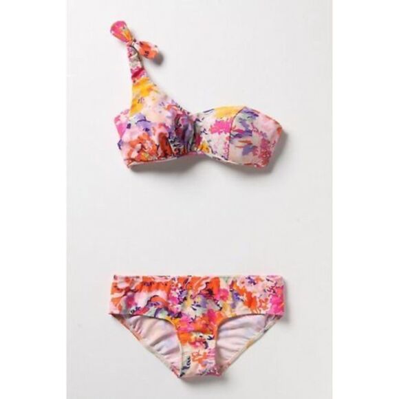 NWT Zimmermann Chelsea Tarzan One Shoulder Floral Bikini - Top 6 Bottoms 10 - Picture 3 of 12